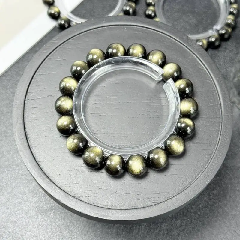 Golden Obsidian Bracelet Yin 6 Protection Meets Yang 9 Wealth (1)