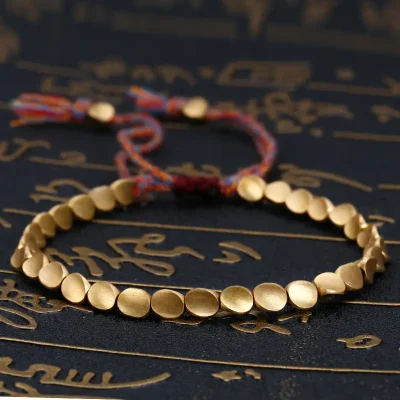 Handmade Brass Bead Bracelet Solar Yang 9 Energy & Flow Amulet (1)