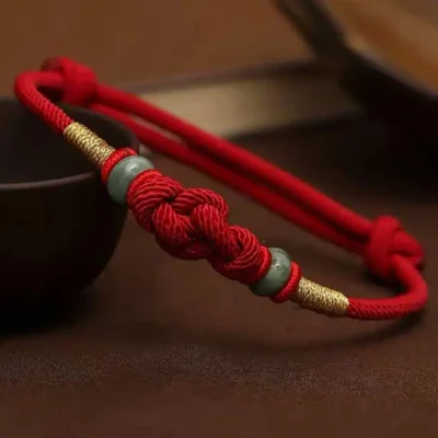 Lucky Red String Bracelet Vajra Knot Protection & Love Amulet (1)