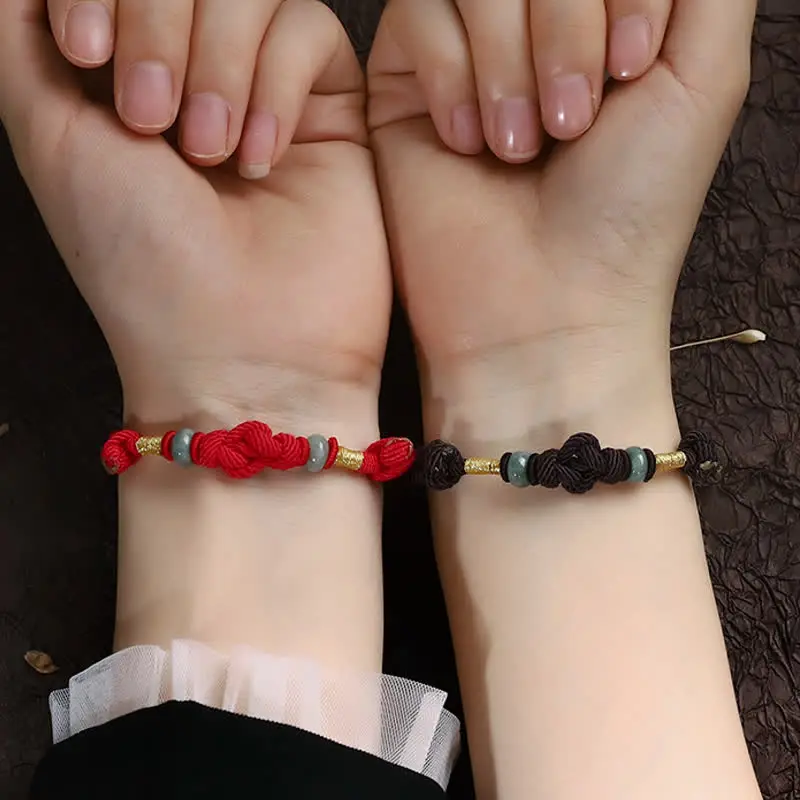 Lucky Red String Bracelet Vajra Knot Protection & Love Amulet (17)