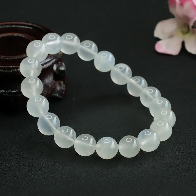 White Moonstone Bracelet Ultimate Yin 6 for Intuition & Serenity (1)