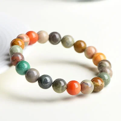 Alashan Agate Bracelet — Natural Gobi Desert Stone for Grounding & Stability