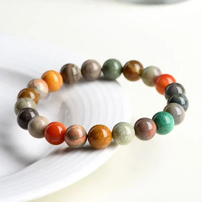 Alashan Agate Bracelet — Natural Gobi Desert Stone for Grounding & Stability