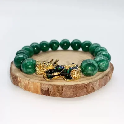 Feng Shui Jade Bracelet — Color-Changing Pixiu for Abundance and Energetic Balance