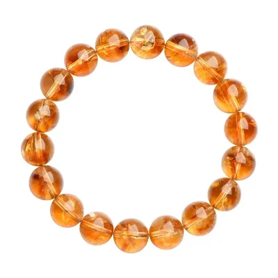 Natural Citrine Bracelet — Ultimate Yang Pyramid & Round Bead Design for Abundance