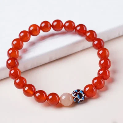 Red Agate Lotus Bracelet - Symbolic Success & Energy Balance for Intentional Living
