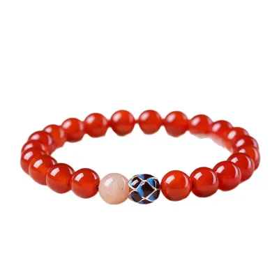 Red Agate Lotus Bracelet - Symbolic Success & Energy Balance for Intentional Living