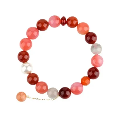 Sagittarius Crystal Bracelet - South Red & Yanyuan Agate for Spiritual Alignment