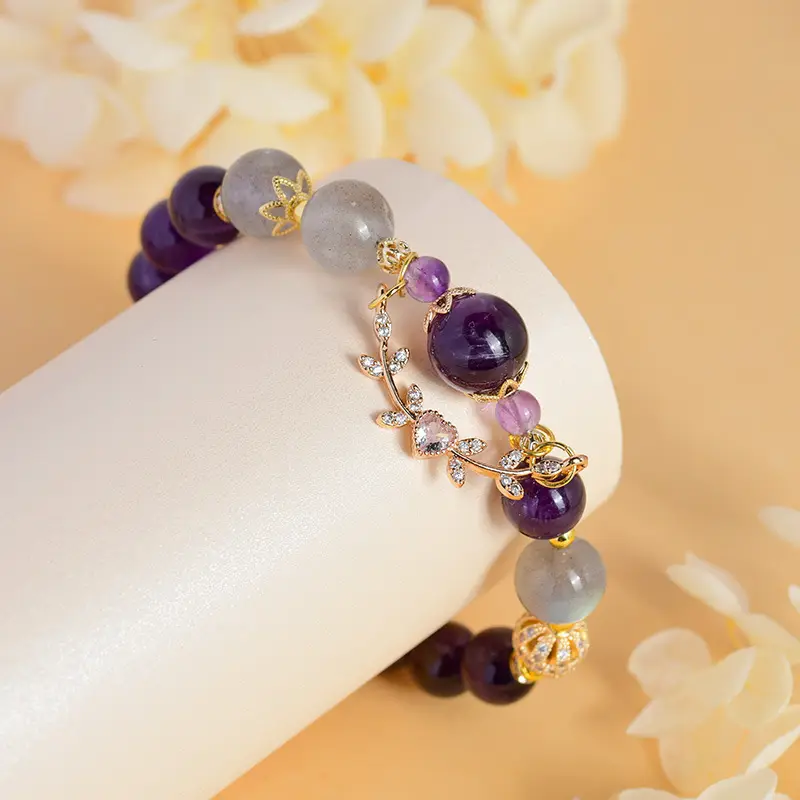 Scorpio Crystal Bracelet: Ametrine & Moonstone Alignment for Spiritual Balance